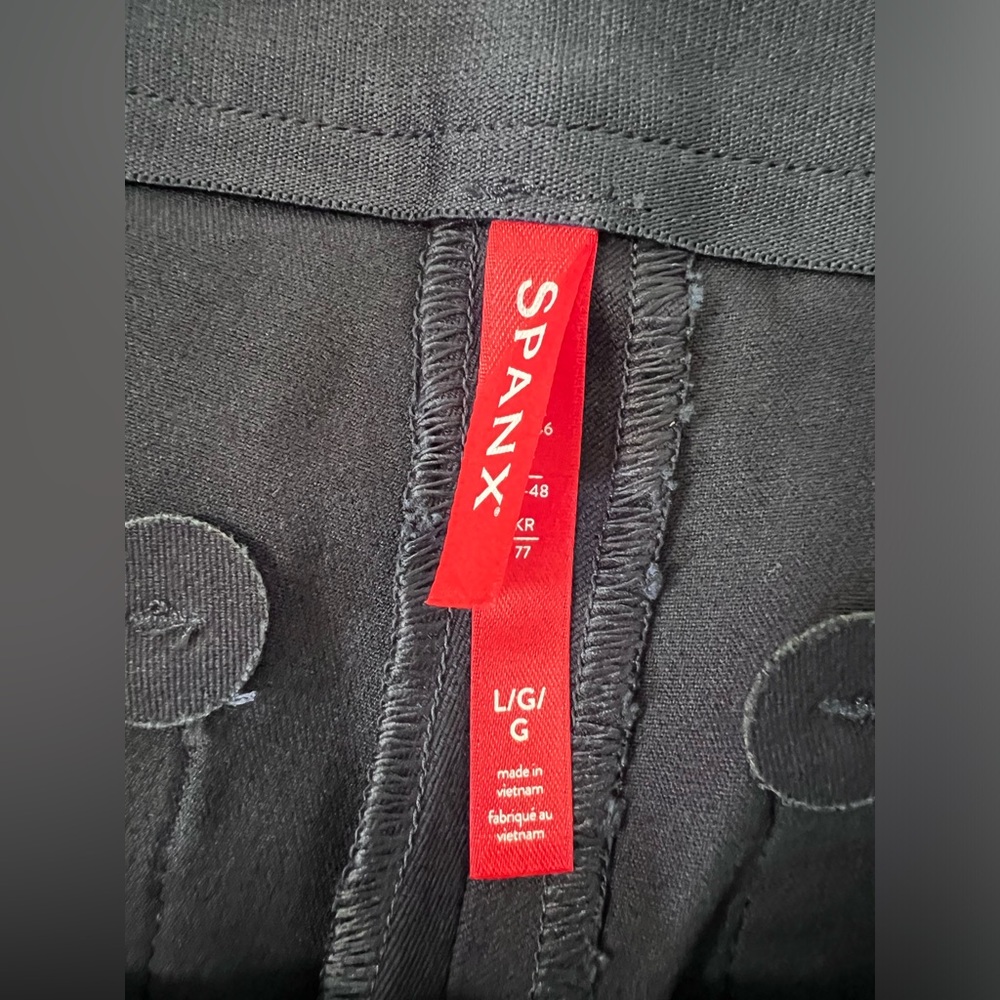 Spanx Pants Women's Sz Large Polished Ankle Slim Navy New With Tags Stretch - Picture 12 of 15